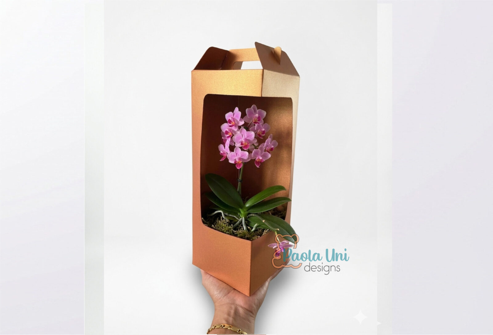 Archivo para recortar y armar caja para regalo personalizado altura 30 cm 12in, pdf, svg, studio, editable, tamaño pdf a3 no revender - Imagen 3