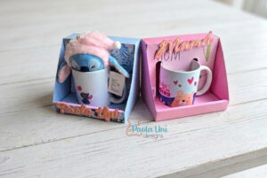 Archivo para recortar y armar caja para tazas