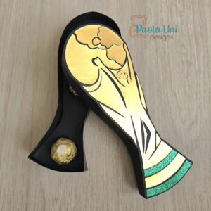 Archivo para recortar y armar 2 cajas, en forma de balón y copa, pdf, scg cricut, silhouette cameo, incluye soporte de chocolates