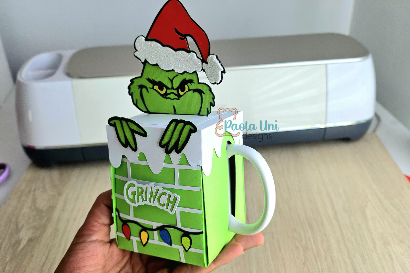 Archivo para recortar y armar caja para taza de 11 oz