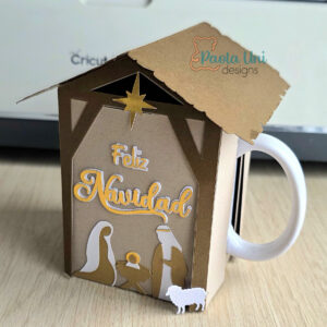 Archivo para recortar y armar caja para taza de 11 oz cricut, cameo o a mano