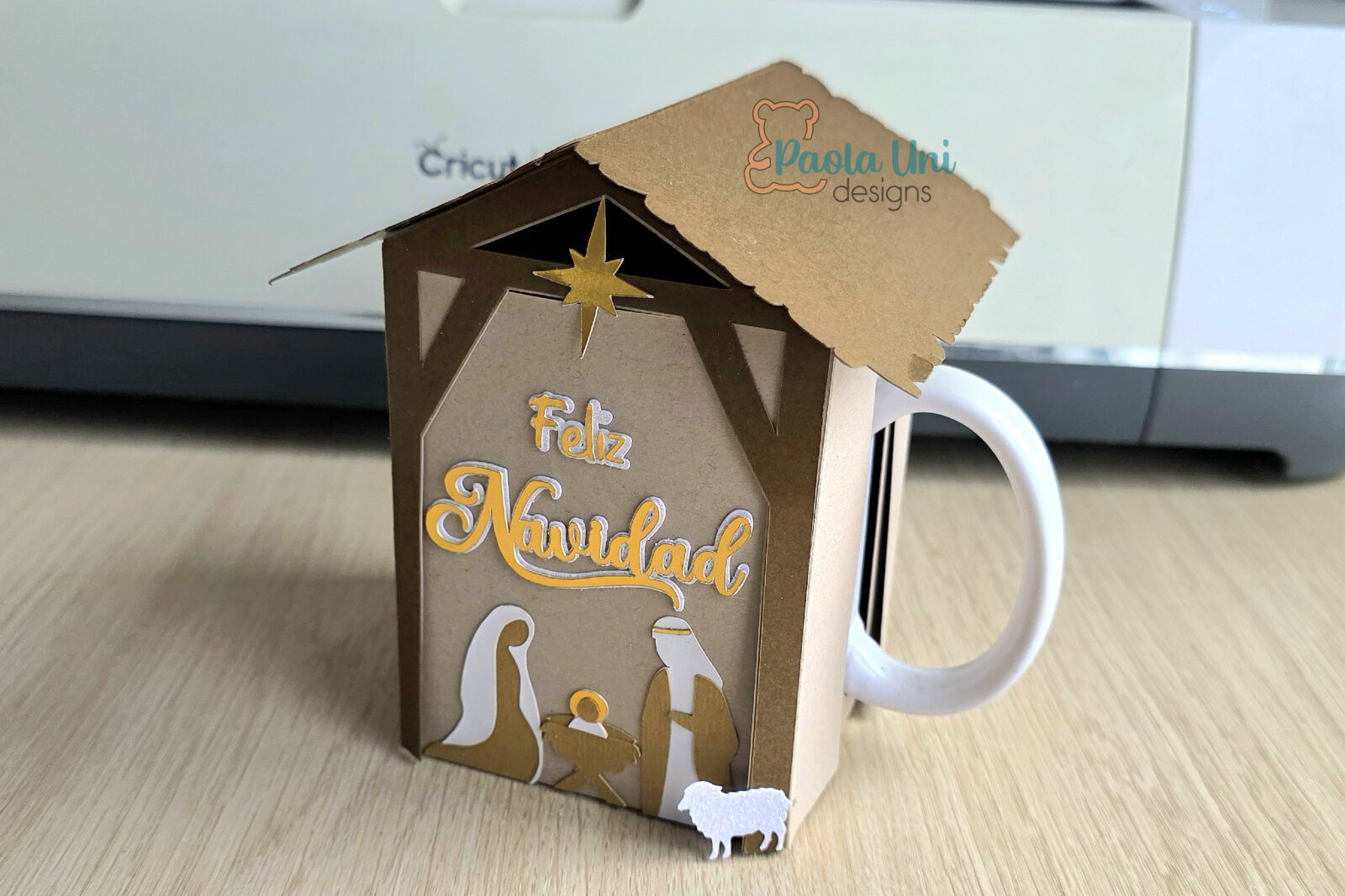 Archivo para recortar y armar caja para taza de 11 oz cricut, cameo o a mano